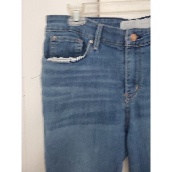 LEVI STRAUS SIGNATURE Mid RISE DENIM CAPRI Cuffed PANT SIZE 14 - Picture 5 of 10